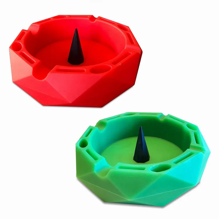 Custom Logo Unbreakable Pipe Ashtray Silicone Cigarette Ashtray