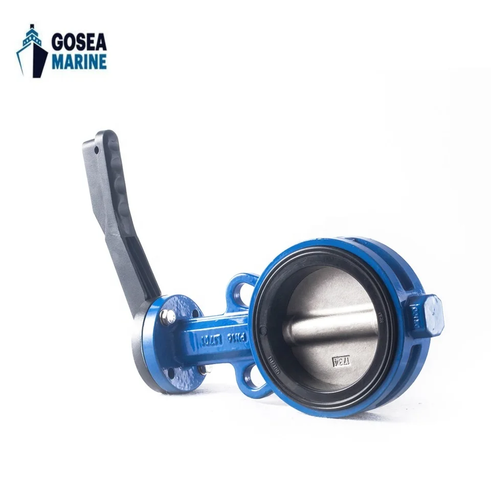 Marine Butterfly valve China supplier Best Selling Cast Iron Marine Butterfly Valve with Trigger Handle and Silicone Seal