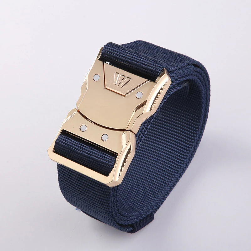 Ремень тактический Мужской, регулируемый боевой ремень с золотой пряжкой, нейлоновый, для занятий спортом, охоты, туризма