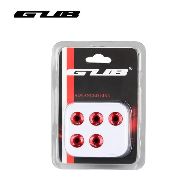 GUB 5pcs Bike Bottom Bracket Chainwheel BB Cranks Cover Cups Arm Bolt M8x8mm/ M8*6mm MTB Road Bicycle Disc Screw for