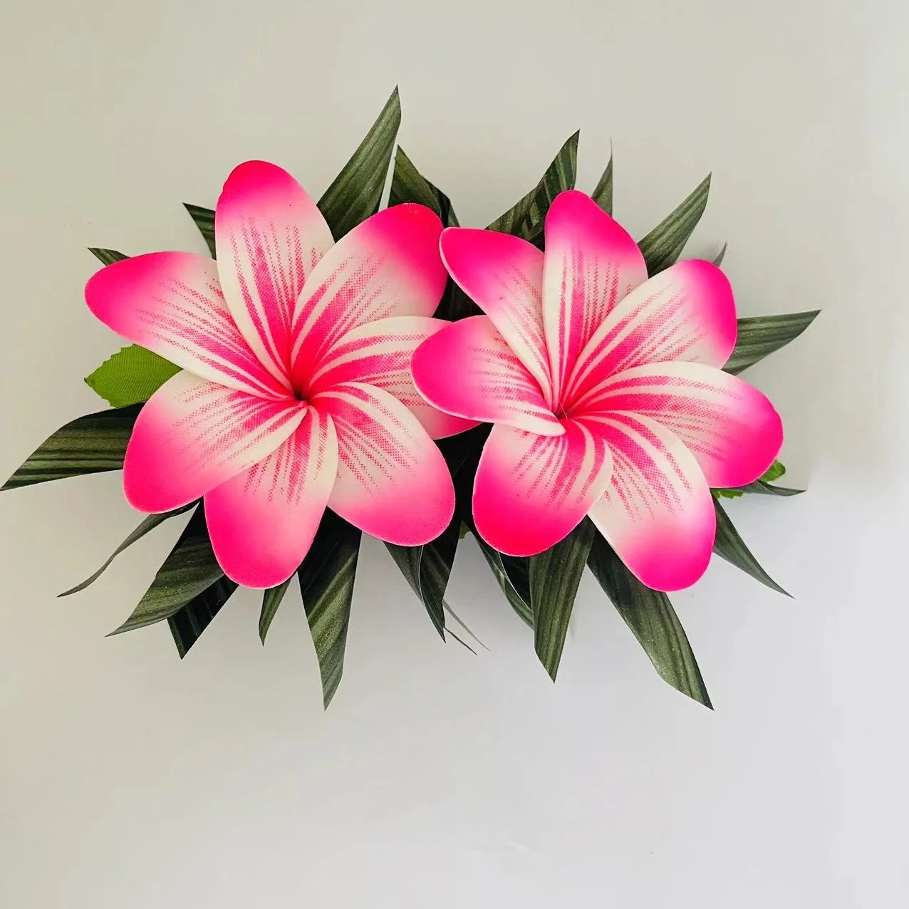 Double Foam Flowers Hair Clip Artificial Tropical Hibiscus Island Frangipani Tiare Pin Comb Headband Dancing Party Accessories