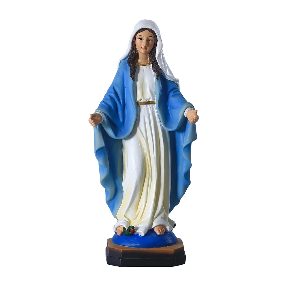 8inch Catholic Our Lady Of Grace Statue Resin Sculpture Decoration Our Lady Of Grace on Base Figurine Religious Gift