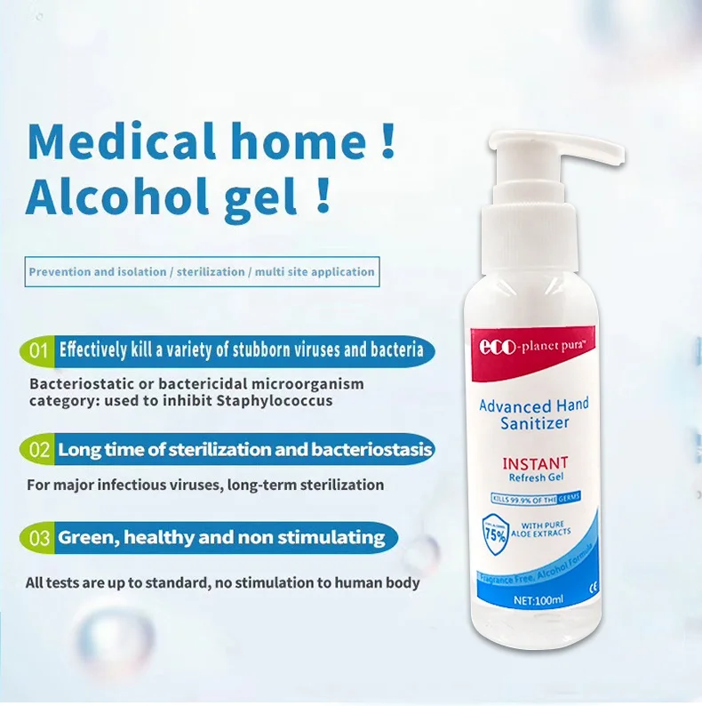 
eco Planet Pura Hand Purifying Sanitiser Gel Bulk Antibacterial Antiseptic Alcohol Hand Sanitizer Gel With Alox Extract 