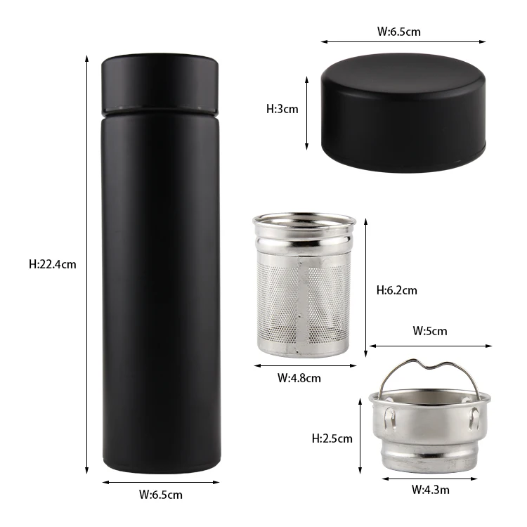 450ml Coffee Tea Tumbler Wholesale Double Wall Insulated Thermos Bottle Travel Vacuum Flask Stainless Steel Mug With Infuser