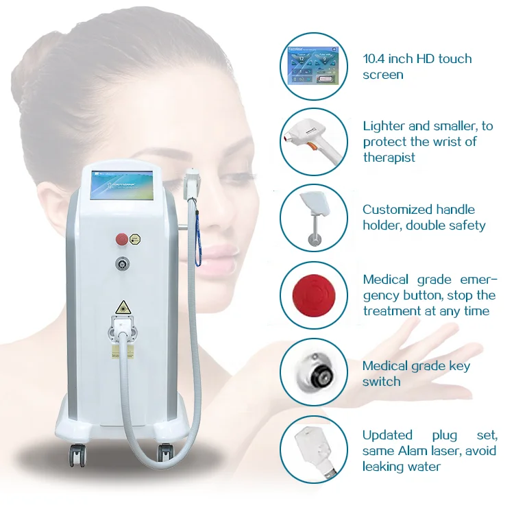 Vertical 808nm diode laser hair removal machine laser beauty salon equipment