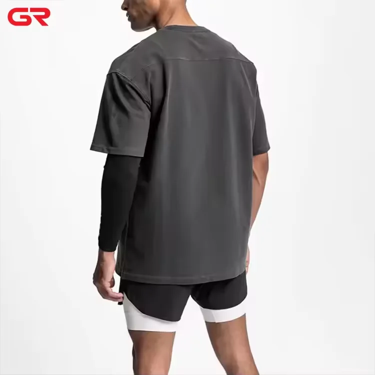 High Quality Custom Jogging Gym Oversized 100% Cotton Tee Shirt Short Sleeves Acid Wash Men Sports T Shirts