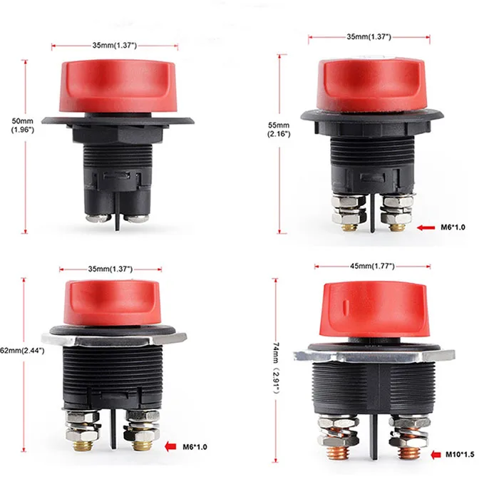 50 100 200 300A Car Battery Race Rally Switch 12V Battery Disconnector Isolator Cut Off Switch Kit For RV Motorcycle Truck Boat