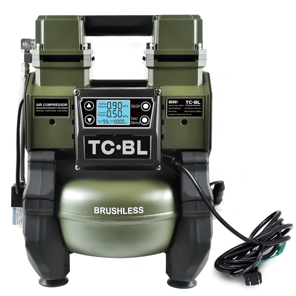 TCBL AC Air Compressor AC 100-240 Quiet Silent Oilless Air Compressor Heavy-duty
