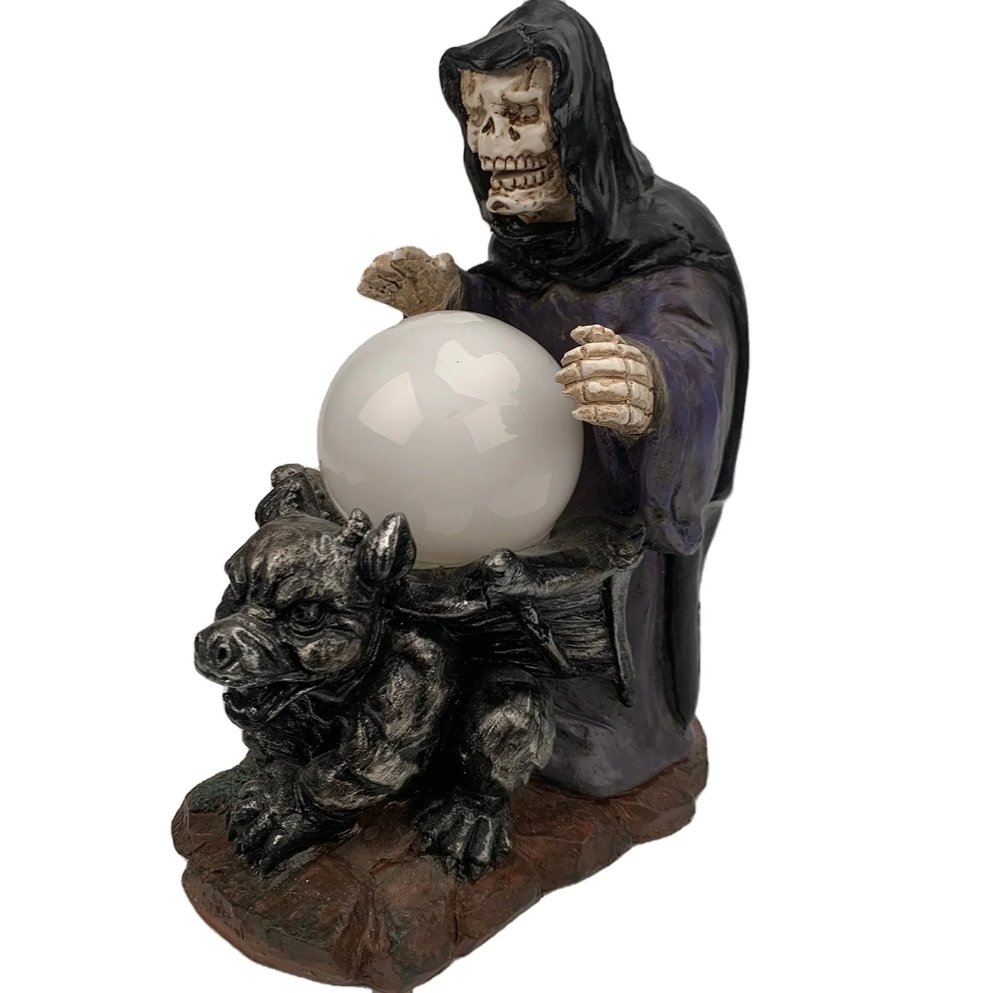 2022 home decoration ghost festival dark witch figure glowing festival decoration gift statue ghost ornaments crafts