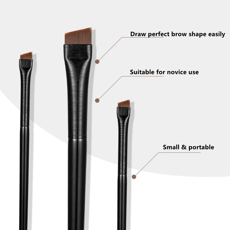 2024 Trending Makeup Tools Eyeliner Brush Ultra Fine Flat Shape Eyebrow Brushes with Thickness as Thin as Blade