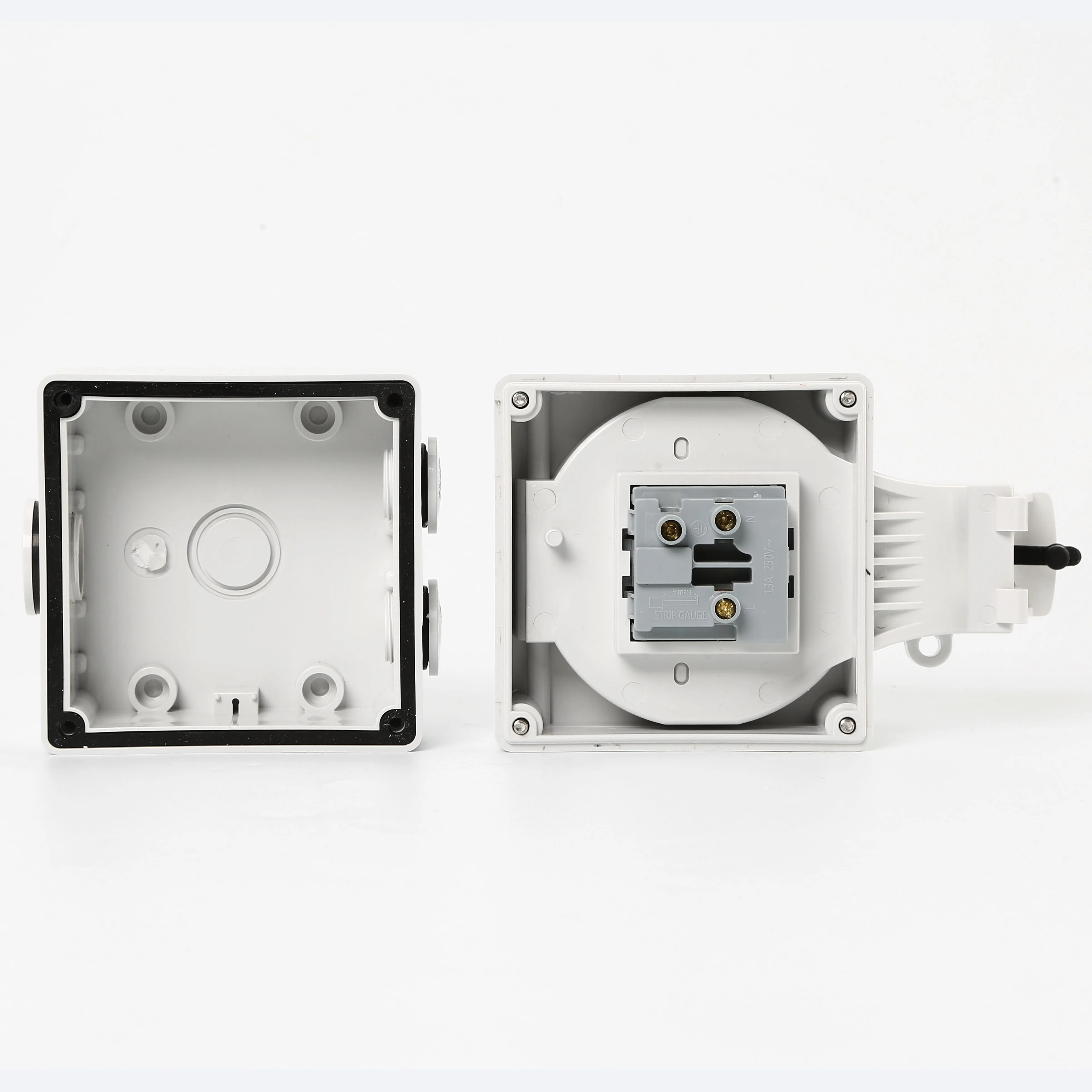 Electric Nailing Waterproof UK Socket And Switch Wall Set Box European Raw Material HTX66-S