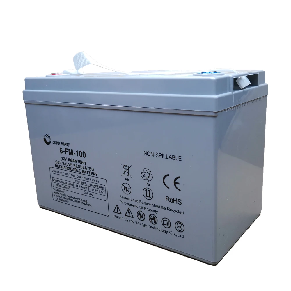 Wholesale high quality green energy long life deep cycle 12v100ah gel battery for wind solar system RV boat