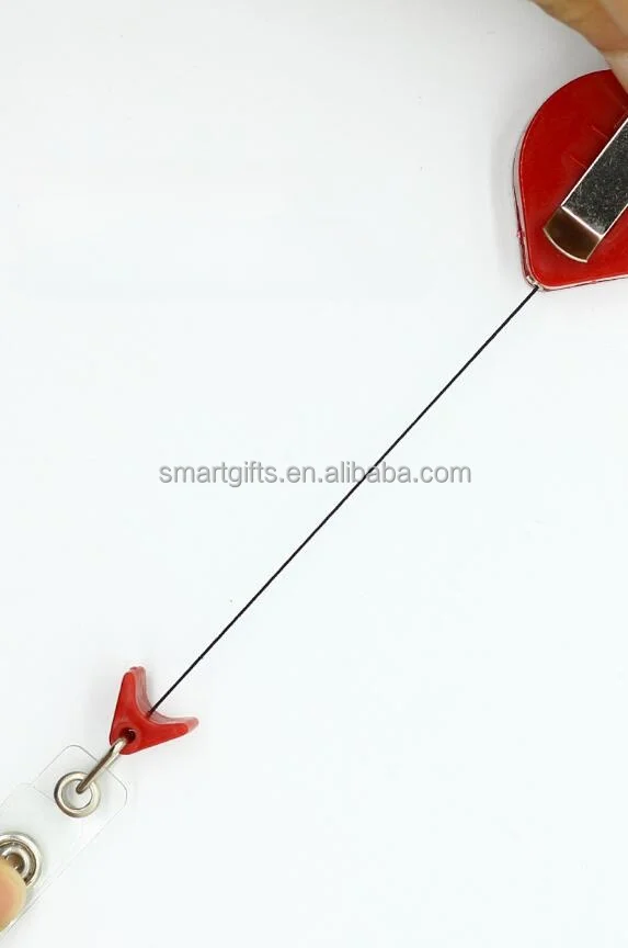 Factory Customized Anti Twist Black White Blue Red Name Badge ID Reel Retractable With LOGO