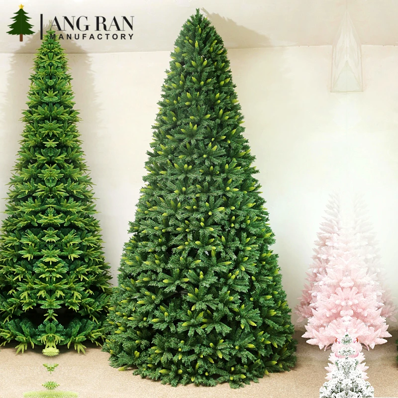 Customizable height High Quality Giant Outdoor Decoration PVC PE Mixed Artificial Christmas Tree