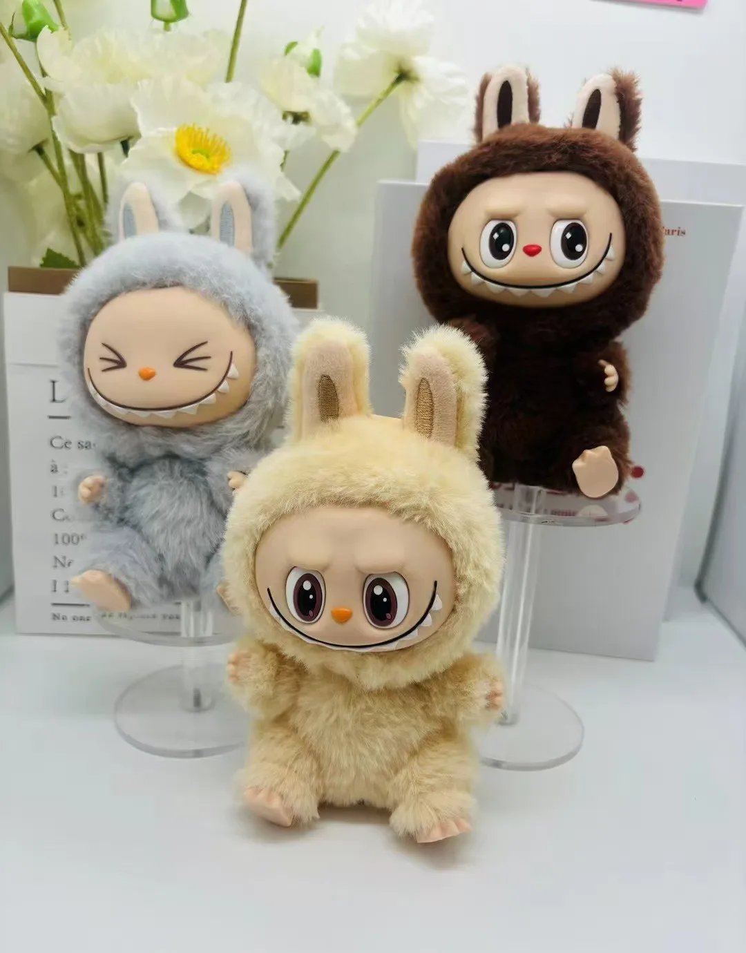 New 2.0 Labubu The Monsters Sit And Party Vinyl Blind Box Heart-Beating Macaron Children Pendant Decoration Birthday Gifts