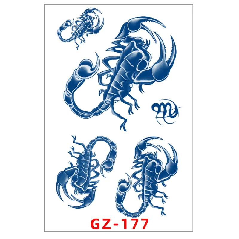 2022 new herbal tattoo patch semi permanent durable waterproof non reflective monkey scorpion tattoo tattoo