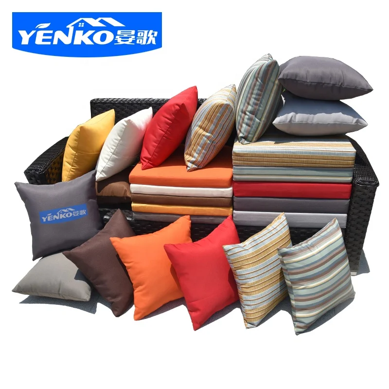 Patio rattan furniture waterproof custom seat cushion covers outdoor cushions & pillow case  floor cushions home decorate