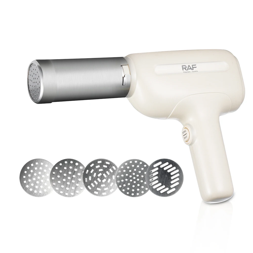 RAF Top Quality 5 -in-1 Automatic Dough Noodles Press Machine Handheld Electric Cordless Pasta Maker