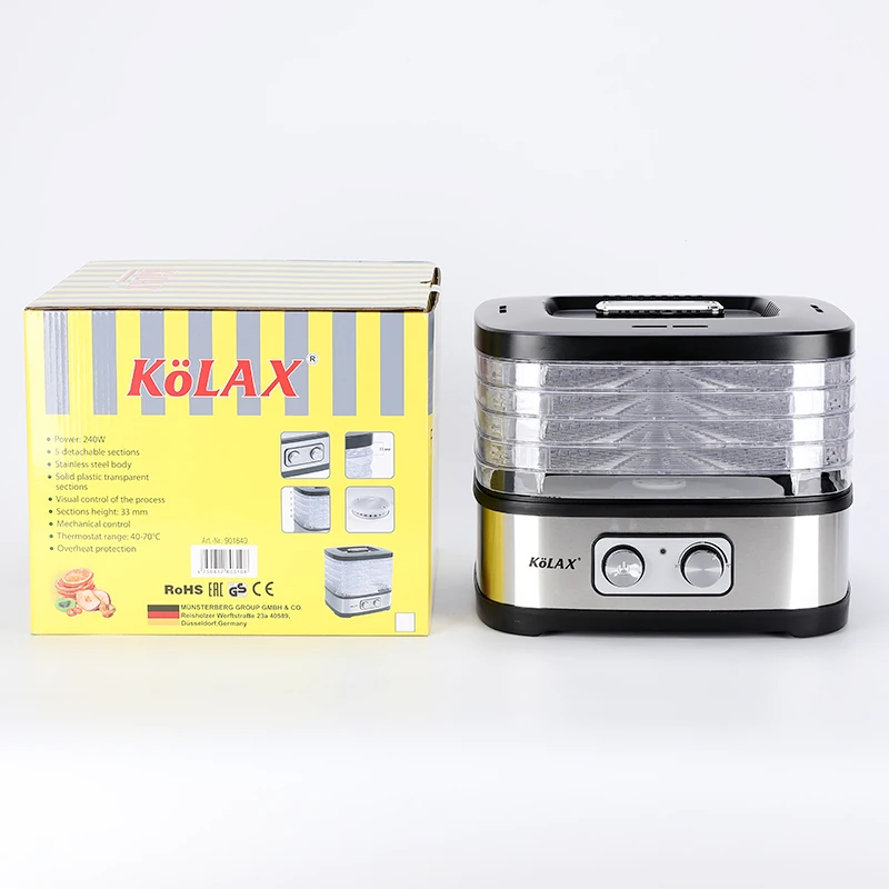 household low temperature adjustment 5 layer mini electric fruit drying machine dehydrator food