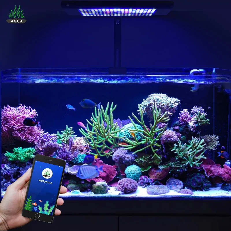WEEKAQUA Z400Sea salt water aquarium light APP intelligent control a8 led reef light for marine aquarium coral reef