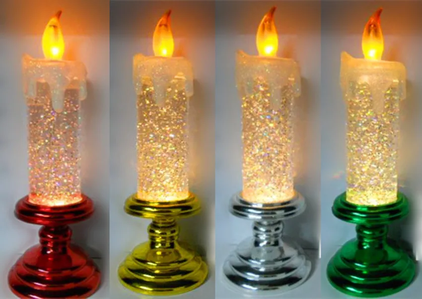 
40mm Battery Operated Electric Acrylic Christmas Acrylic Candlesticks 