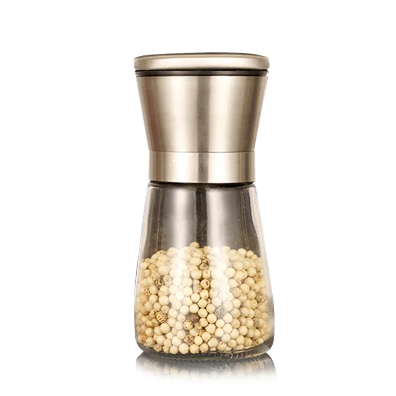 Gold Stainless Steel Salt and Pepper Grinder Adjustable Manual Grinder Shaker  Pepper Mill Seasoning Bottle