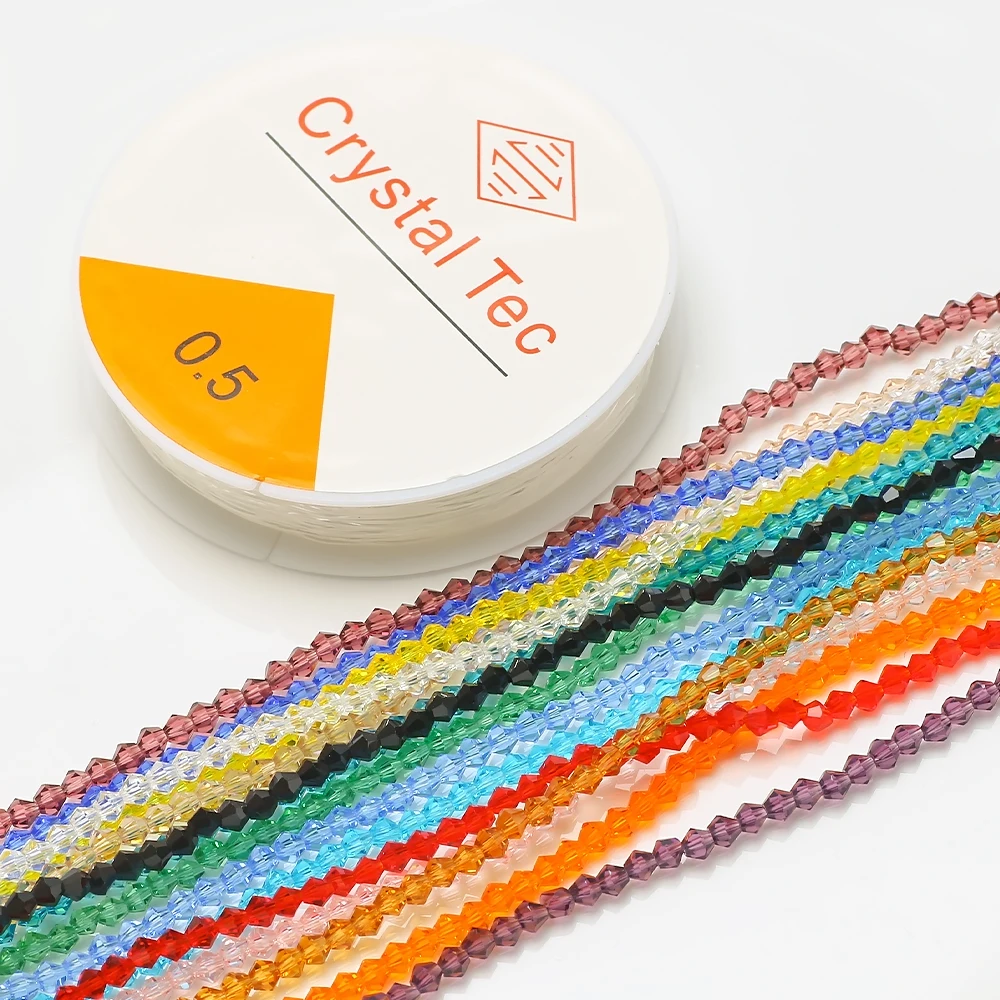 Faceted Bicone Glass Beads for Jewelry Making Adults 2MM Crystal Beads for Bracelet Charms DIY Crafts Accessories 5strands/batch