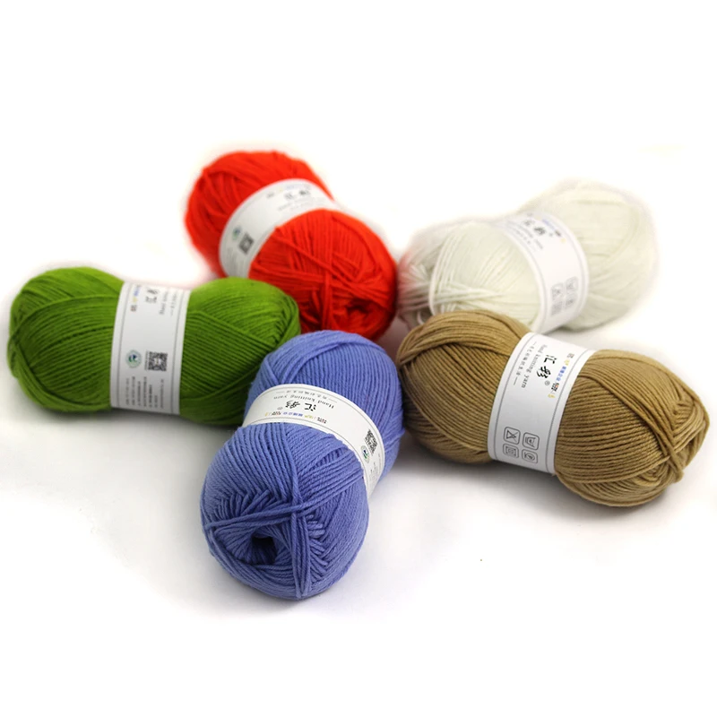 Высокое качество 4 сгибов 100% акриловая пряжа для ручного вязания