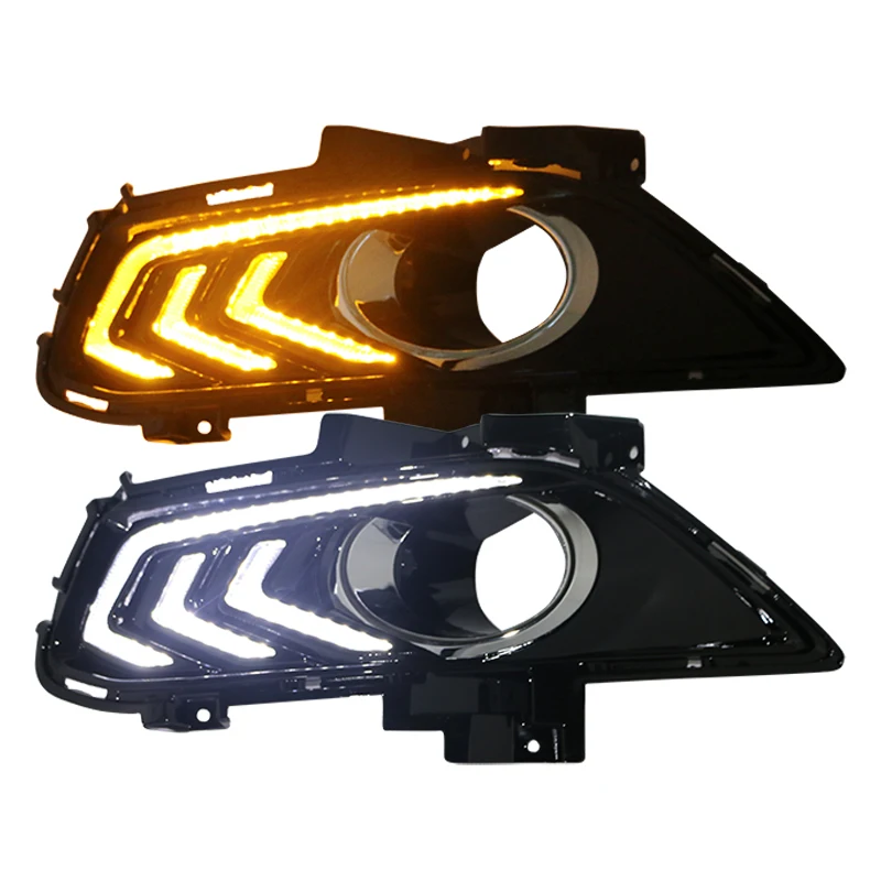 3 Colors DRL LED For Honda Civic 2020 With Yellow Turn Signal Light Daytime Running Light Fog Lamp