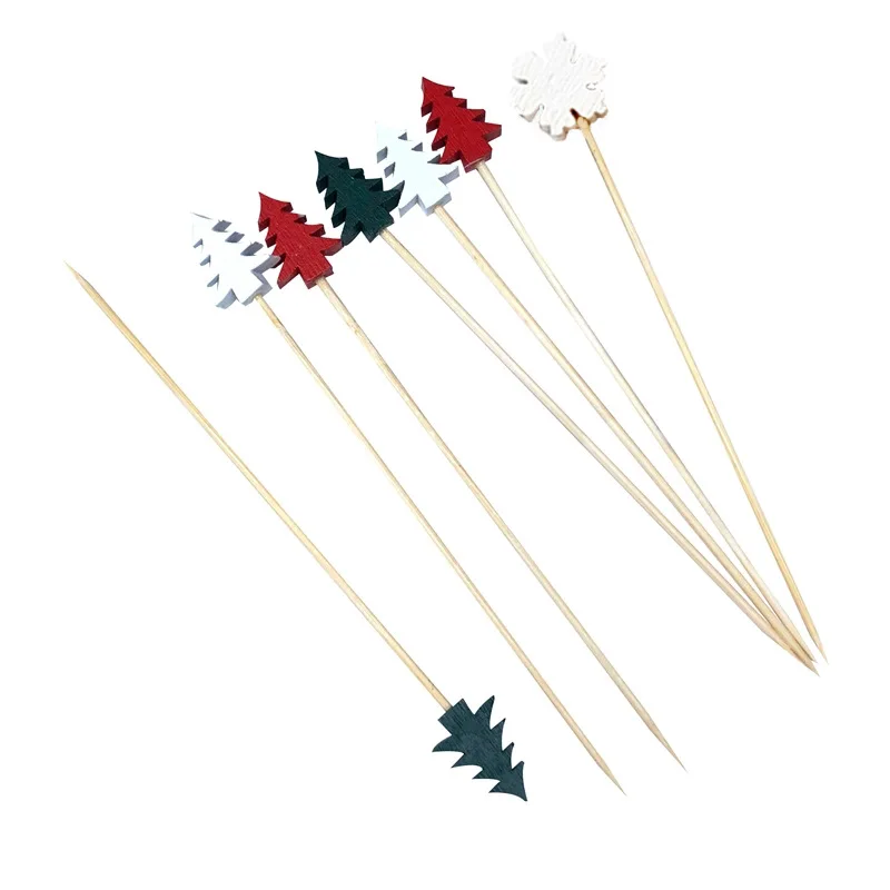Wholesale Custom Design Biodegradable Wood Fruit Cleaning Tools Disposable Appetizer Party Sticks Events Celebrations