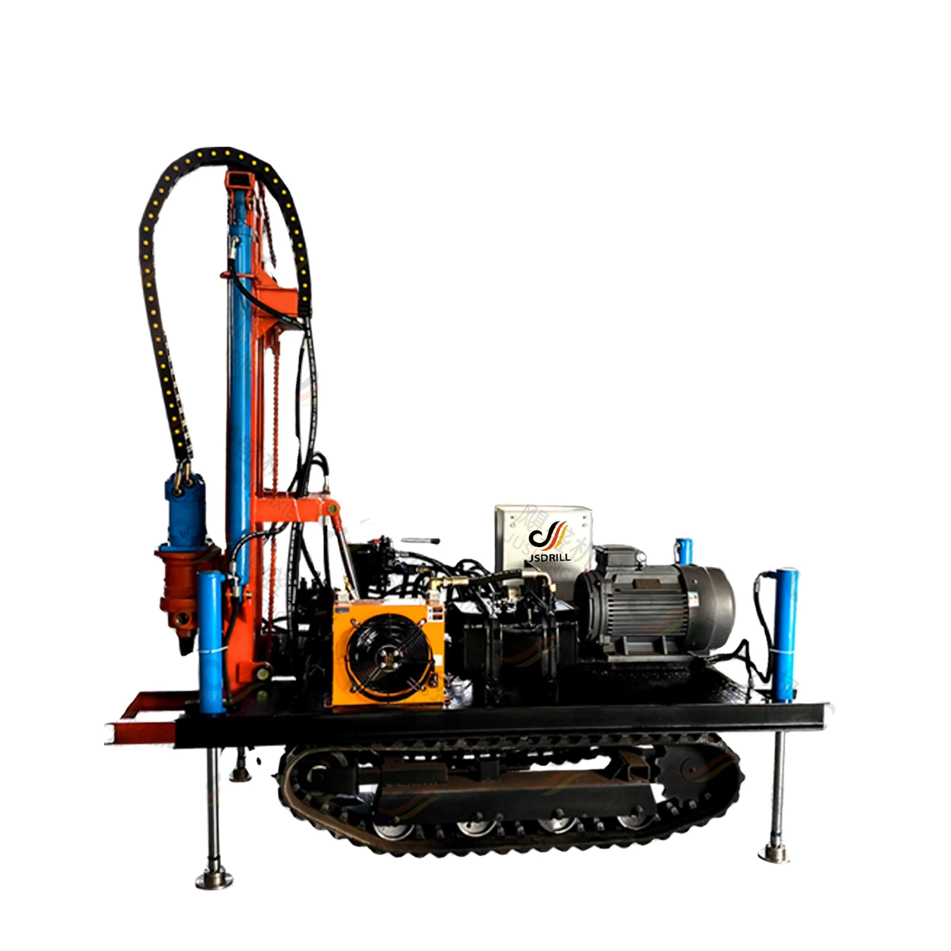 Crawler water well drilling rig Drilling depth: 260 meters, JSD-260 electric down-the-hole drill rig for sale,drilling machines