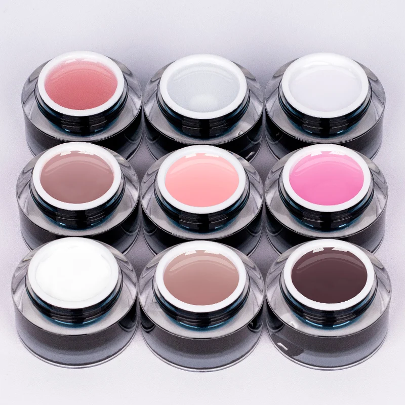 QSHY Hard Gel Polish Custom Logo UV gel Soak Off Long Lasting Resin Solid Builder Mousse Extension Builder Gel For Nails