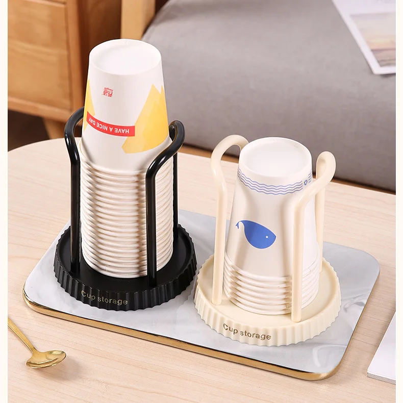 Plastic Cup Holder for Coffee Shops Bar Counters Disposable Paper Cup Storage Rack