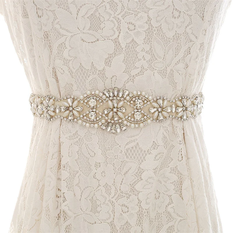 Handmade rhinestone crystal wedding bridal belt wedding dress accessories