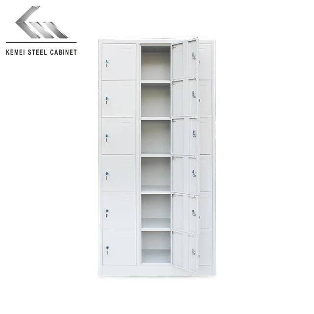 Customize Gym Locker 18 Doors Locker Storage Cabinet for School Iron Metal Wardrobe