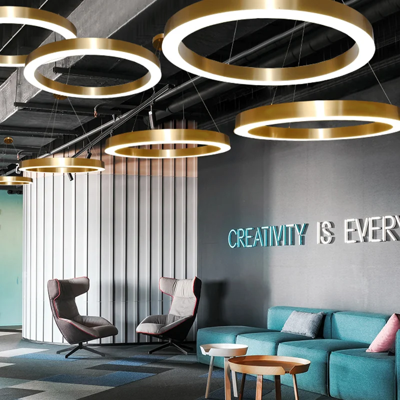 ECOJAS WD-SCR/CCR 60W aluminum profile interior designer round pendant lamp