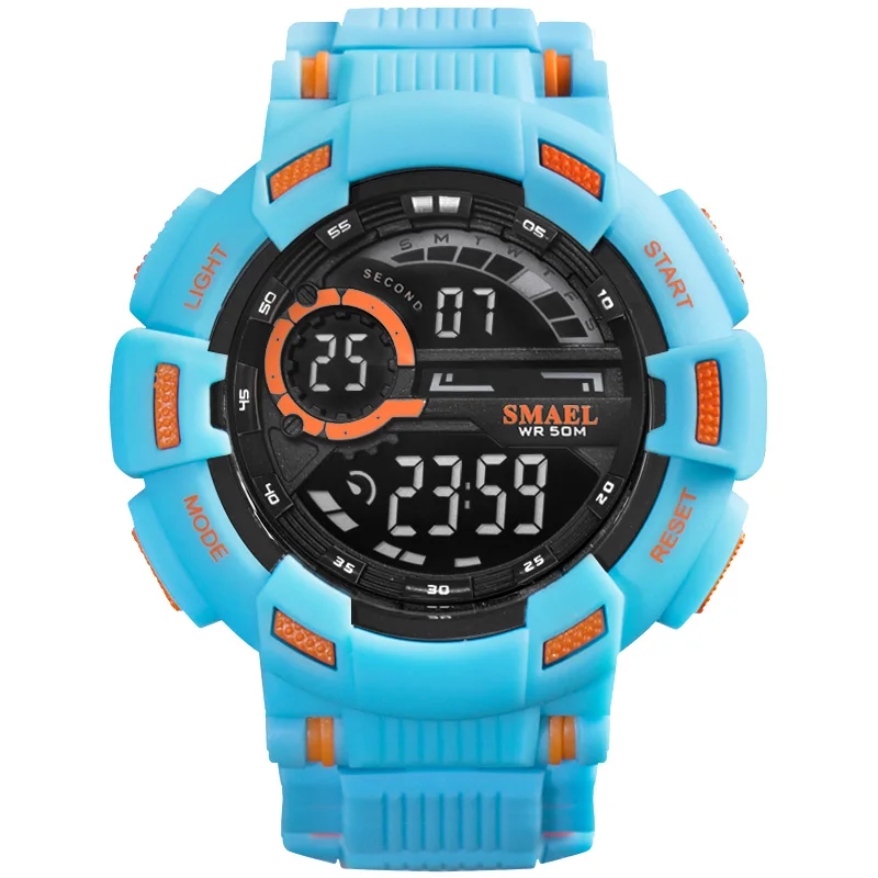 SMAEL 1366 automatic relogio big dial casual leisure sports digital lights men wrist hand watch for boys teenagers wholesale