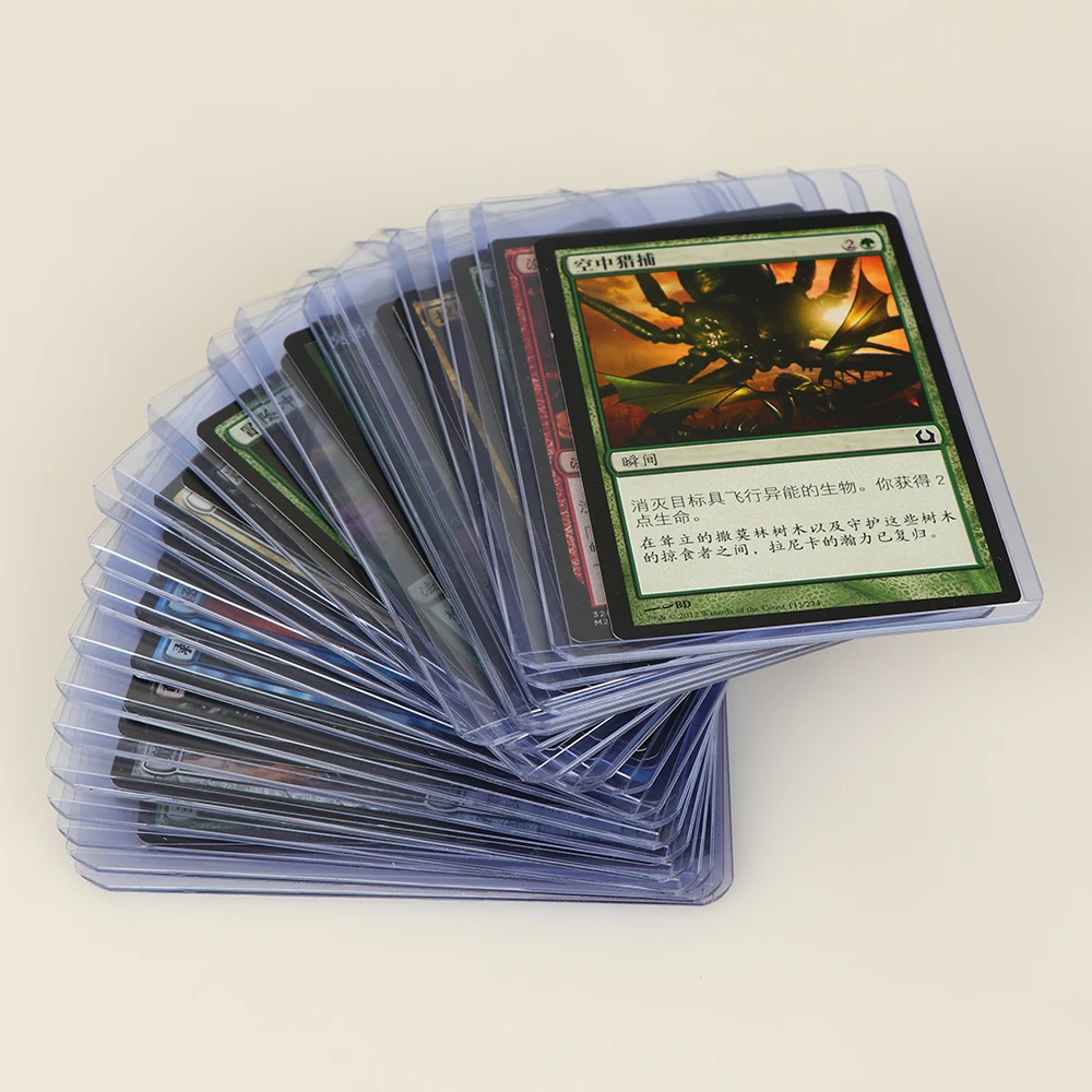 Pocketmon Rookie Used Thick Trading Sports Holder Top Loaders Plastic Cards Sleeves Album with Sleeves