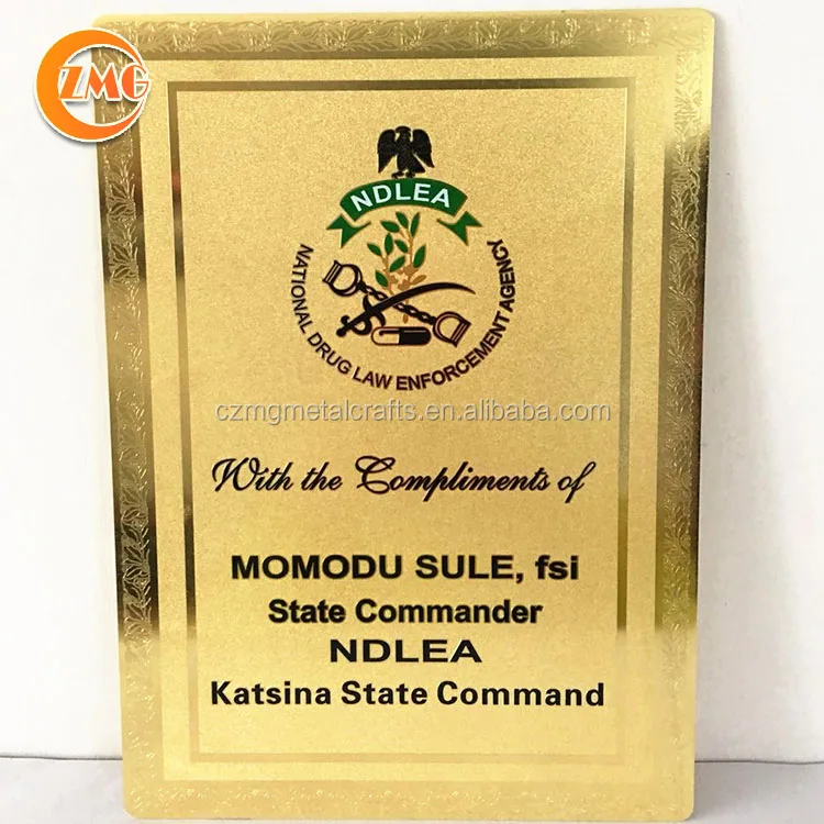 cheap wholesale custom etched bronze plaque
