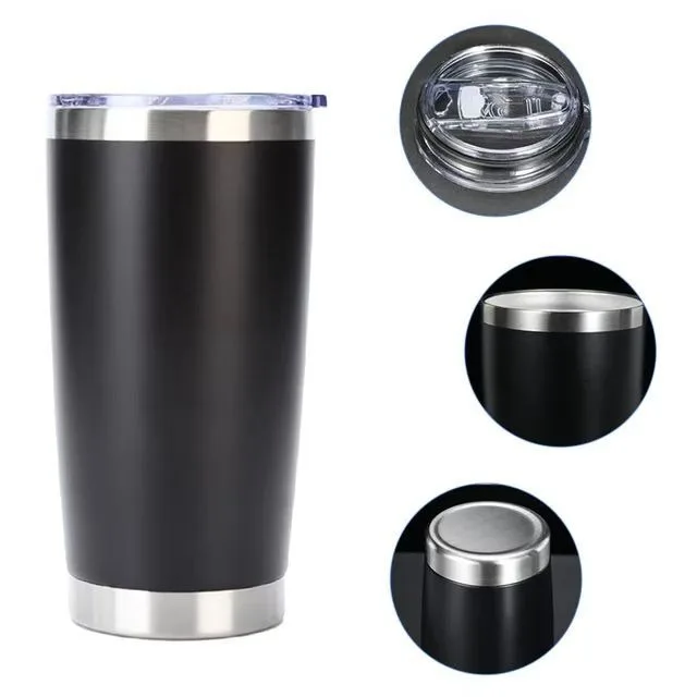 BPA-Free 20 oz Straight Egg Shape Beer Mugs Wine Tumbler Stainless Steel Vacuum Insulated Sublimation Tumblers Coffee Cups