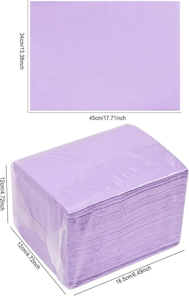 125pcs/Bag Disposable Foldable Clean Pad for Nail Care Polish & Art Table Waterproof Tablecloth Lint Paper for Beauty Salons