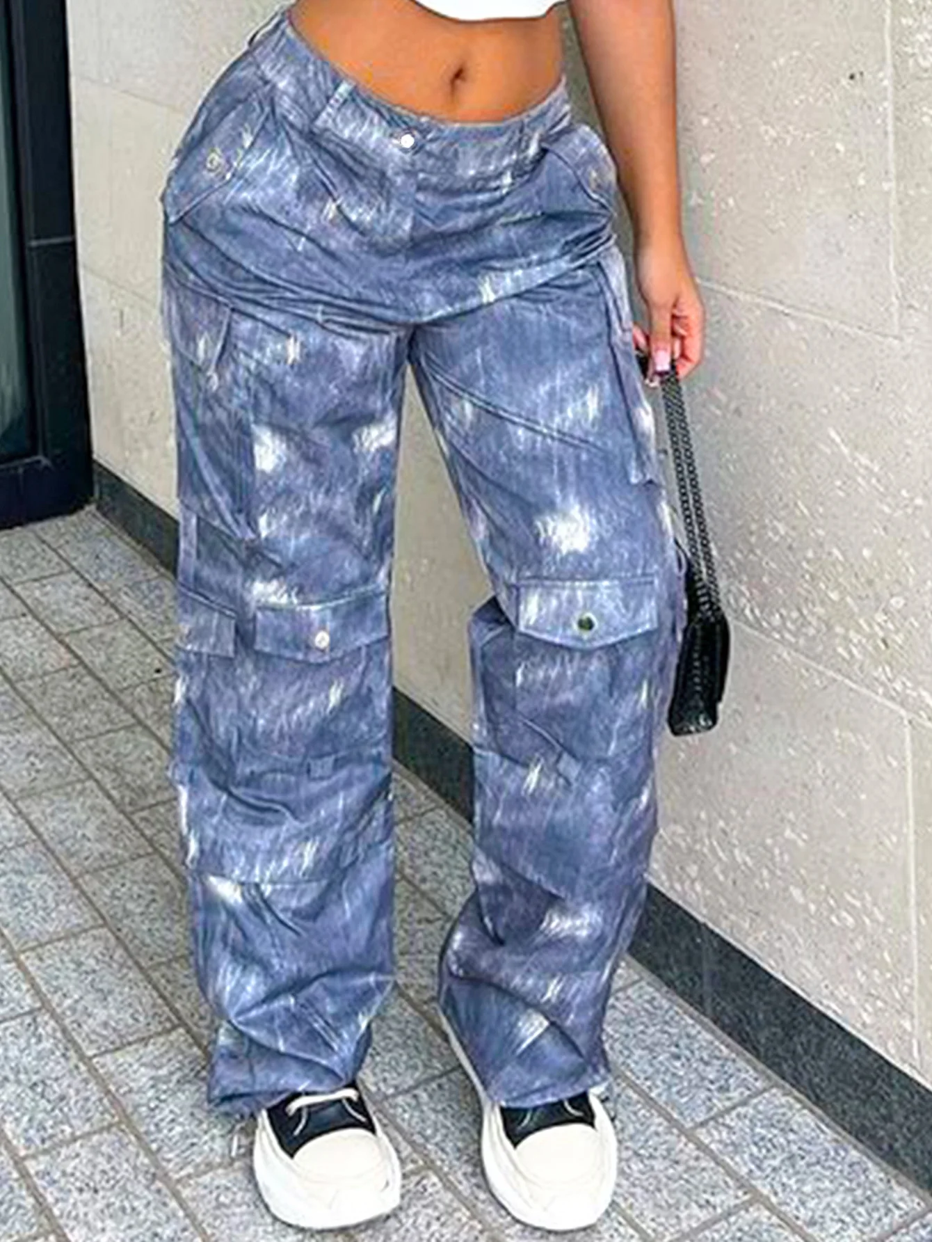 Hot Selling Fall Fashion Spice Girls Camo Sports Outdoor Jogging Street Personality Pop Jeans Jeans