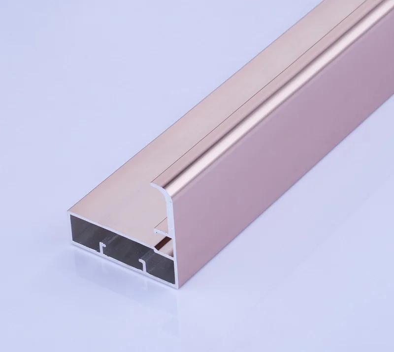 Brushed Aluminum Extrusion Profile For Kitchen Cabinet Drawer Pull Edge