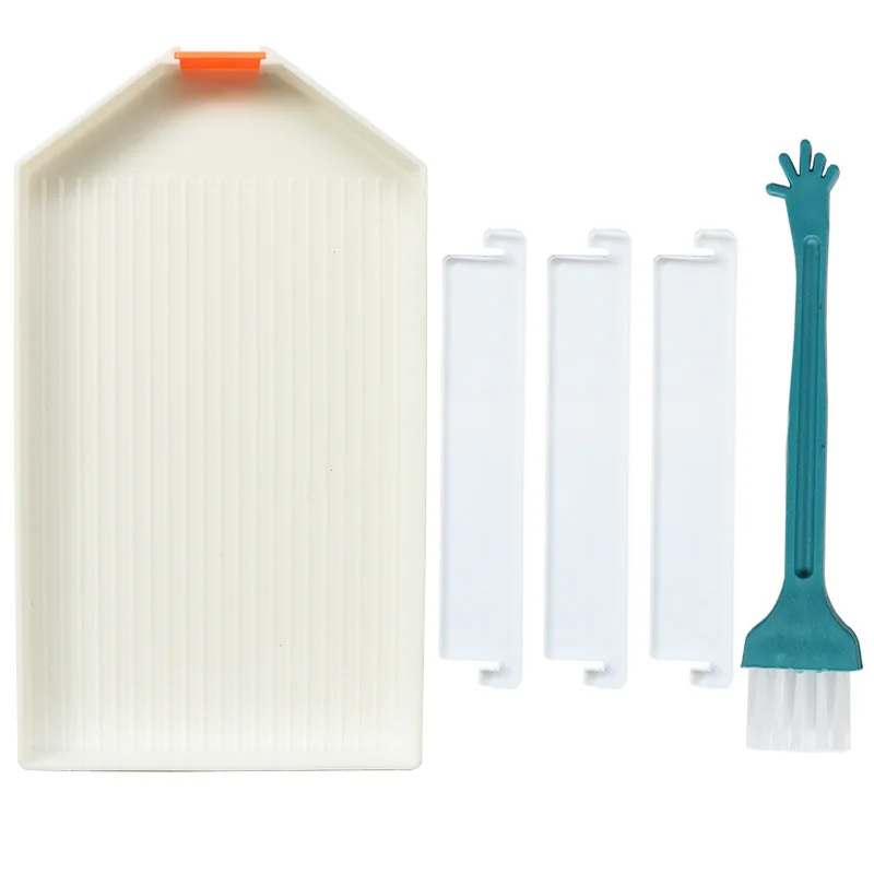 DM3009 Large Plastic Tray Capacity Drill Plate Baffle Kits Diamond Painting Tool Big Tray Plate  Nail Art Bead Accessory