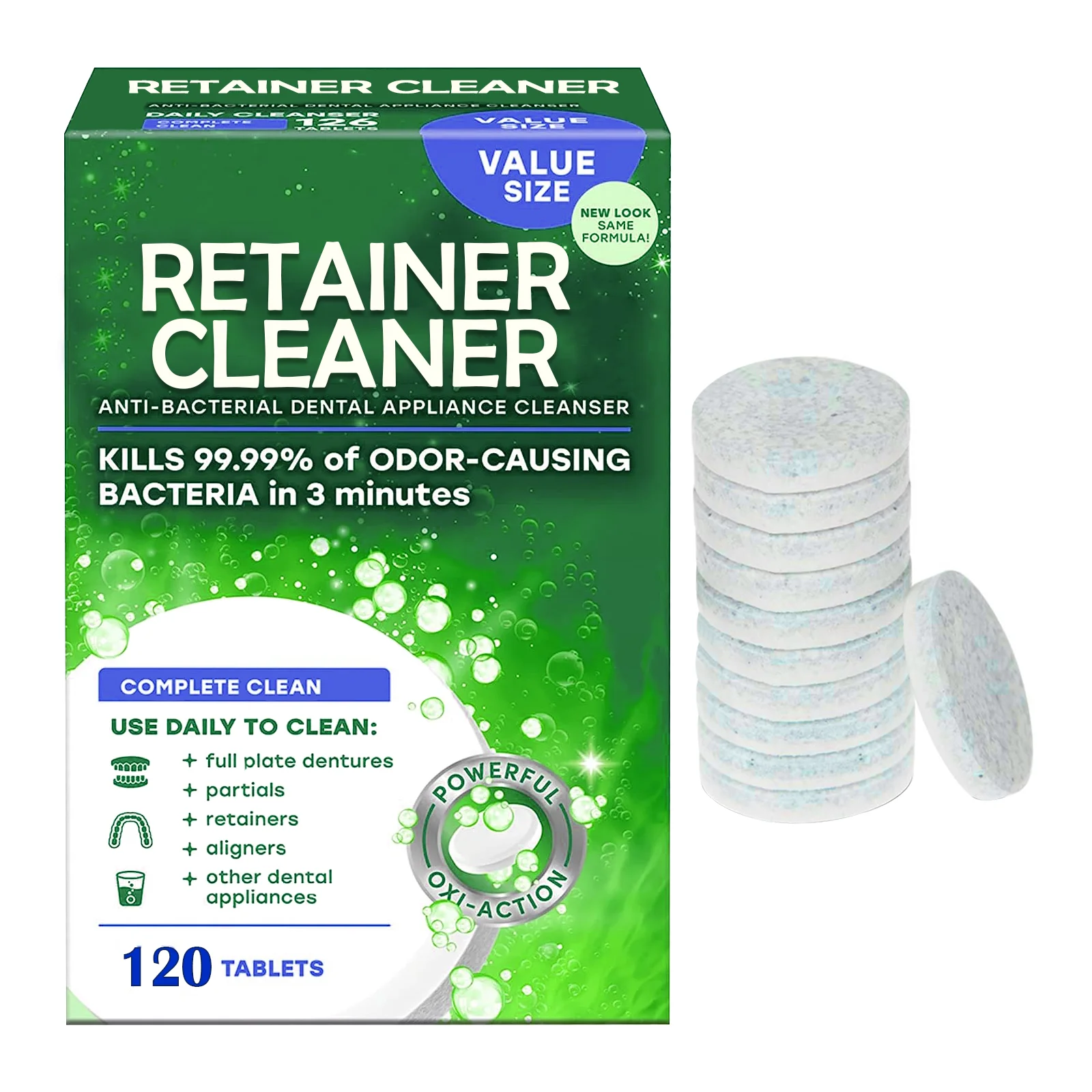 High Quality OEM Effervescent Tablet  Personal Daily Denture Cleaner and Whitener for Denture Cleaning