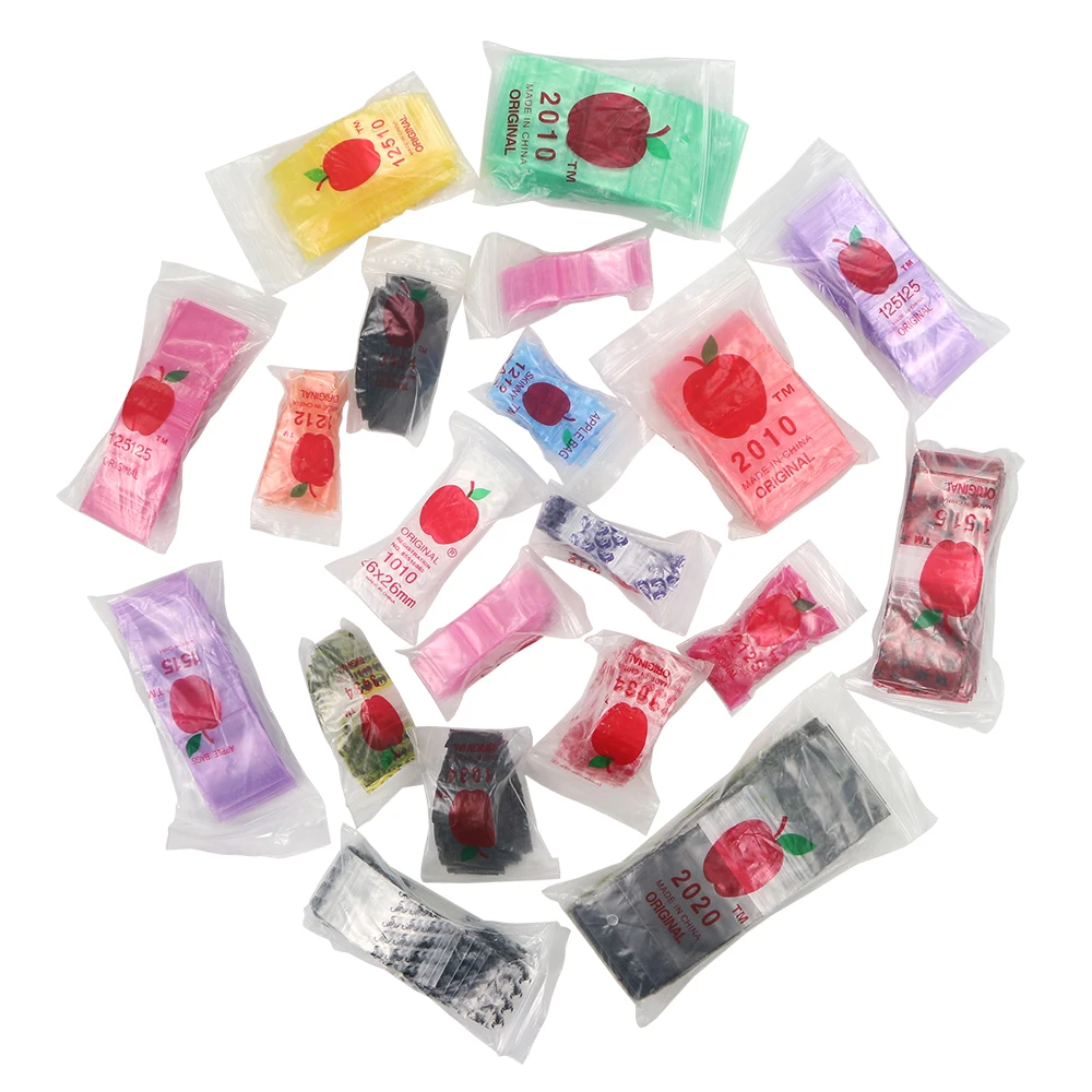 Пользовательские печатные логотипы многоразовые маленькие Мини Ziplock Apple Baggies 3,5