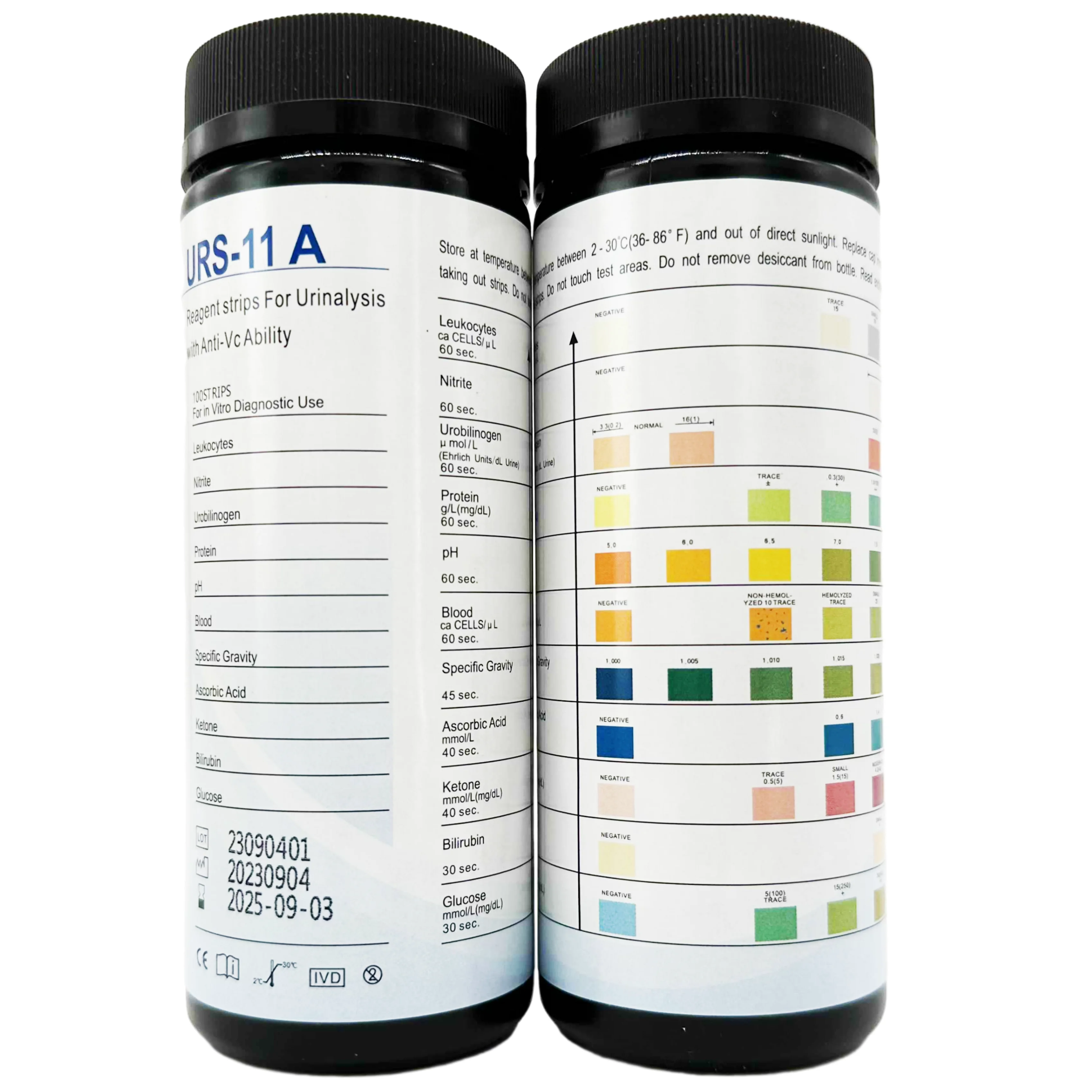 100 strips 11 parameters professional quality test for URS-11A  urine creatinine test strips