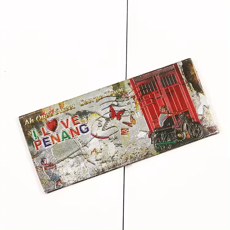 customized Malaysia Penang Creative tourist souvenir 3D  foil refrigerator magnet