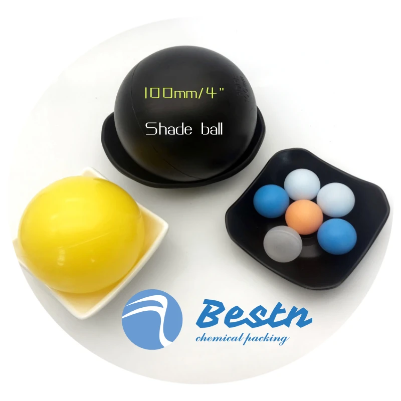 4inch HDPE Black Shade Ball with UV Resistant 100mm Plastic Hollow Floating Cover Balls