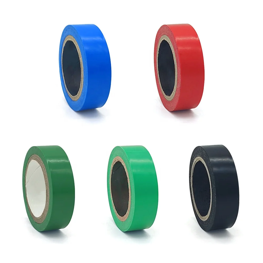 cinta aislante PVC electrical tape vinyl multiple colors high voltage waterproof electrical insulation tape for all weather